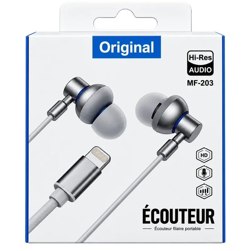 Ecouteur filaire Lightning pour iphone