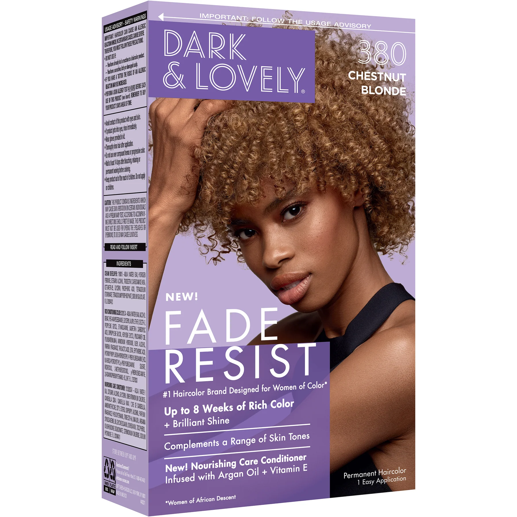 Coloration 372 noir naturel - Chestnut Blonde - 380