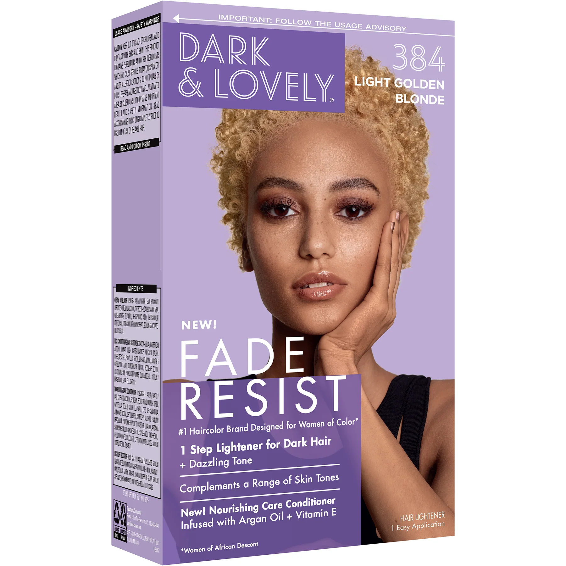 Coloration 372 noir naturel - Light Golden Brown  - 384