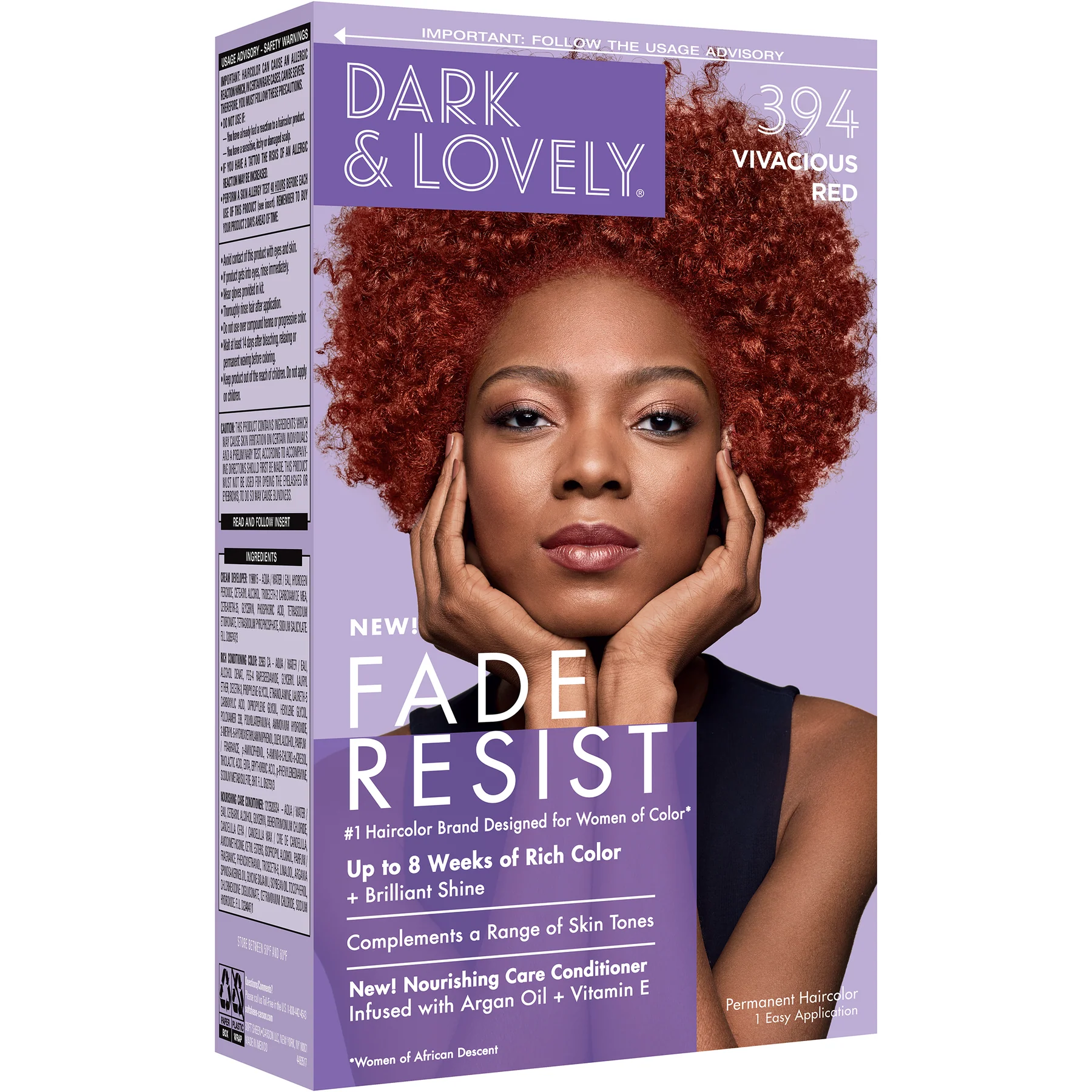 Coloration 372 noir naturel - Vivacious Red - 394